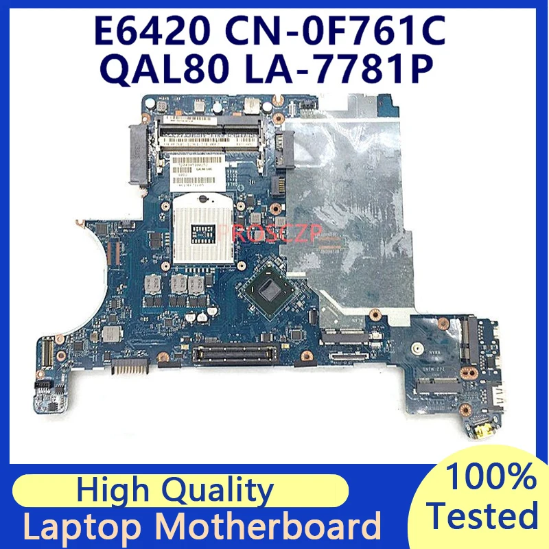 

CN-0F761C 0F761C F761C Mainboard For DELL Inspiron E6430 QAL80 LA-7781P Laptop Motherboard SLJ8A 100% Full Tested Working Well