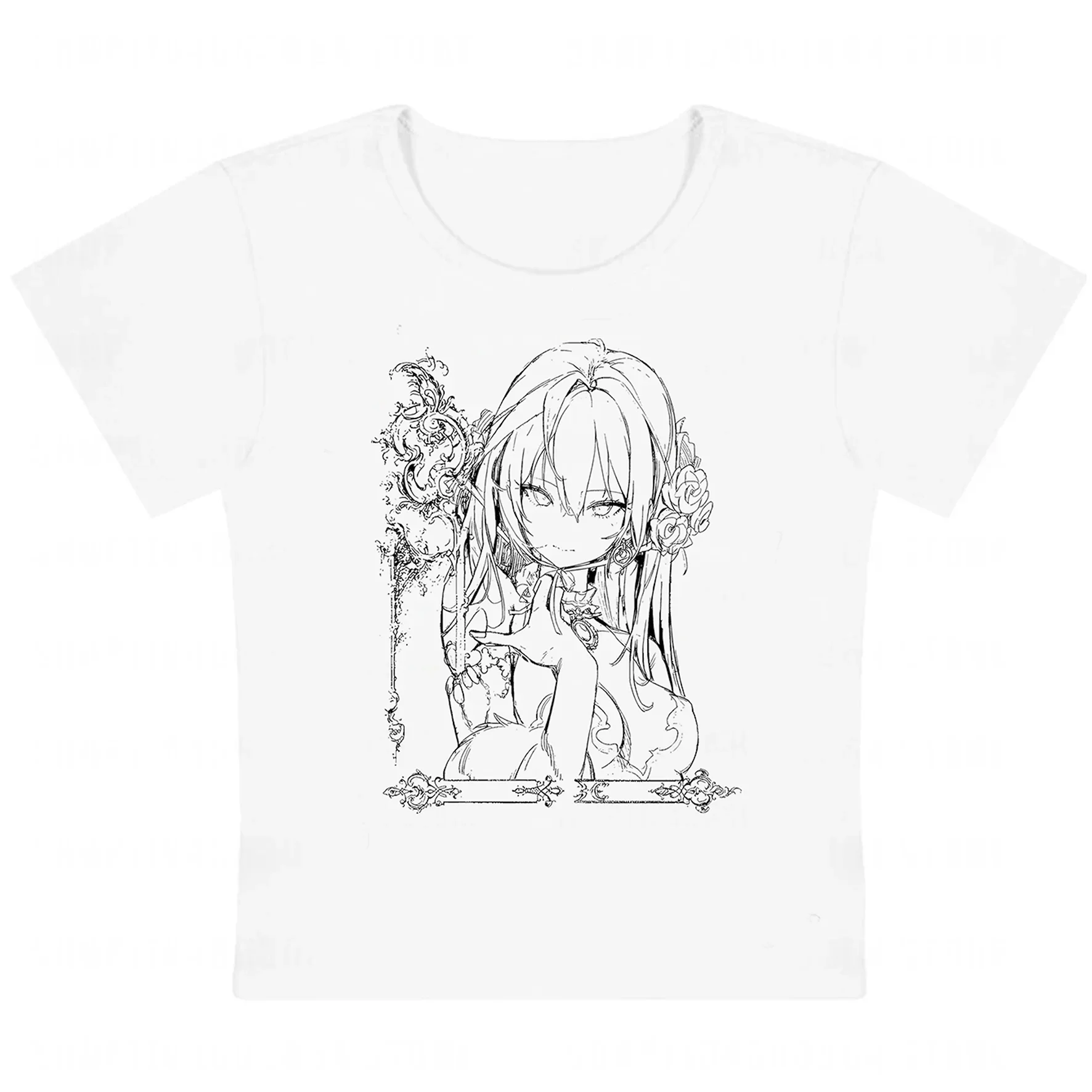 Y2k الجمالية الحلو مثير الدبابات النساء أكمام عادية أنيمي طباعة كاميس Harajuku الأعلى الجرونج ايمو الفتيات الملابس #1