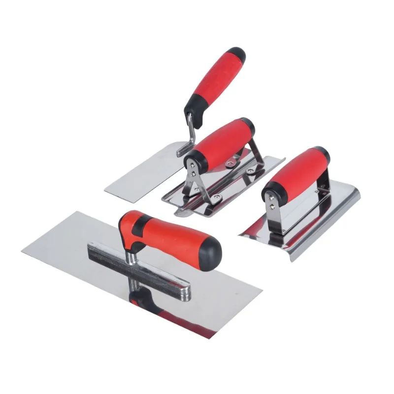 Construction hand tools, stainless steel plastering set, batch wall tiles with teeth plastering