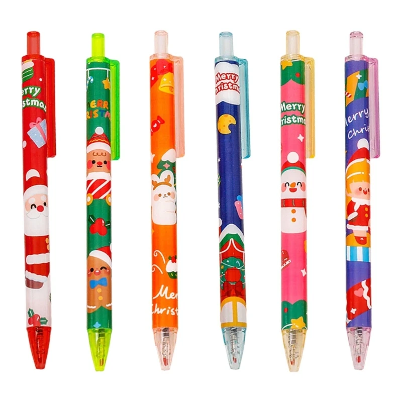 10 Pcs Christmas Gel Pen Funny Writing Pens Retractable Gel Pen for Kids Student Game Rewards Christmas Stocking Stuffer