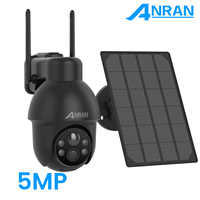 ANRAN 5MP Solar Wifi Camera 360° View Siren Alarm Color Night Vision Human Detection Security Outdoor Wireless HD Two Way Audio