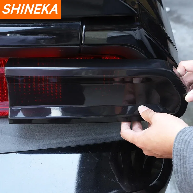 SHINEKA Car Rear Tail Light Lamp Decoration Cover For Dodge Challenger 2009 2010 2011 2012 2013 2014 Taillight Cover Accessories