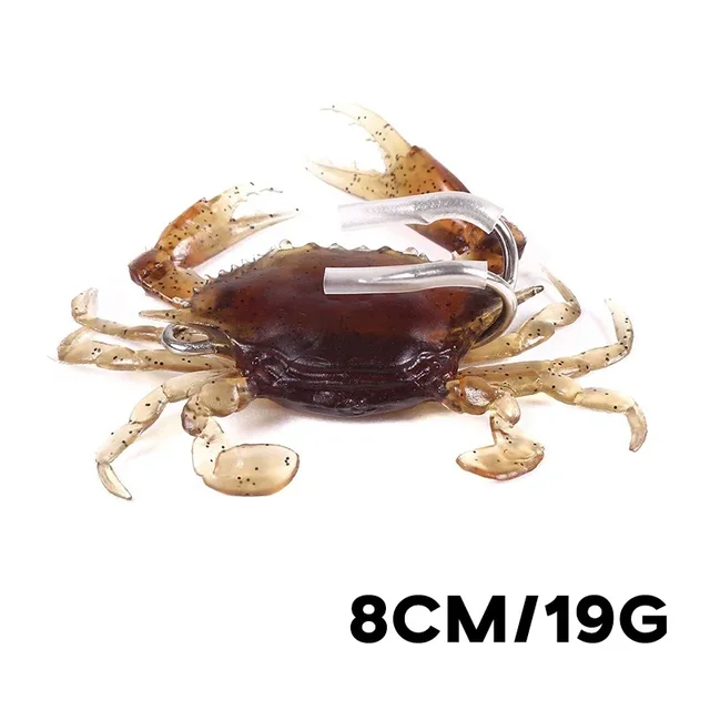Crabs Bait Przynęty wędkarskie 8cm 19g Symulacja kraba Silikonowa miękka przynęta z ostrym haczykiem Sztuczne słodkowodne sprzęt wędkarski Pesca