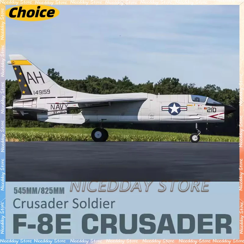 

Freewing 64mm F-8E CRUSADER PNP RC Aircraft Fixed Wing Model Outdoor assembled foam Remote Controlled Aircraft Adult Toy
