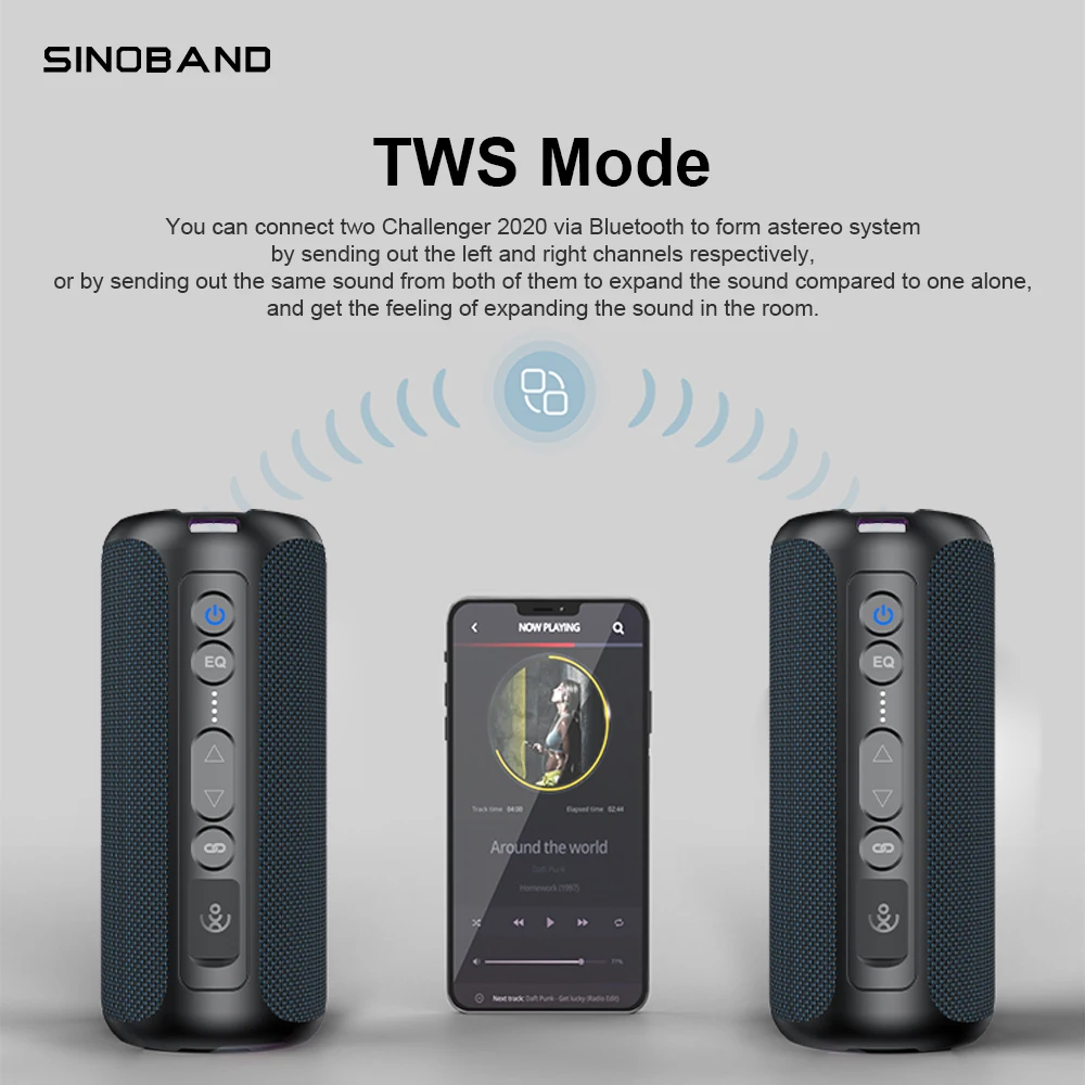 Altoparlante Bluetooth 40W Wireless XDOBO Challenger 2020 Subwoofer portatile impermeabile Dazzle TWS 5200mAh Super TF/AUX