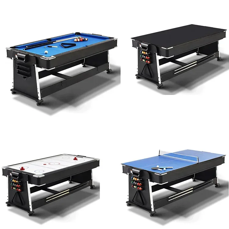 Popular 7 FT 3 in 1 Pool Table With Billiards Air Hockey Table And Tennis Table For Sale