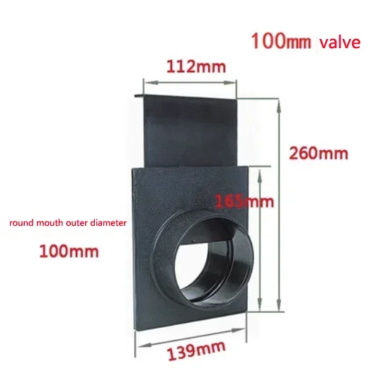 Valve Woodworking Workshop Sliding Door Woodworking Dust Collection Hose Switch Accessories Vacuum Cleaner 100mm Valve