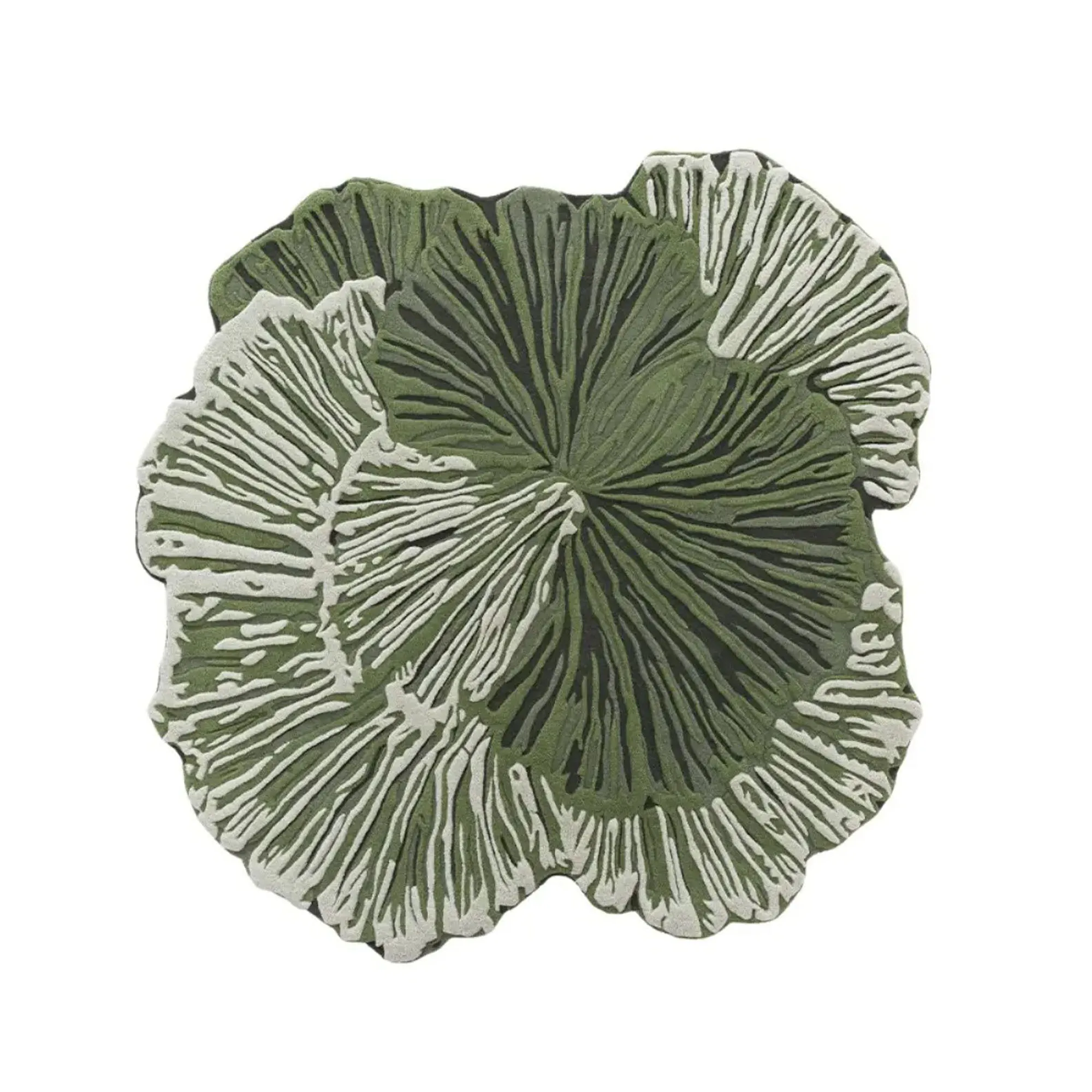Custom Modern Hand-Tufted Wool Rug Inspired Nature's Organic Flora Fungi Shapes Luxury Custom Area Carpet for Living Room Made