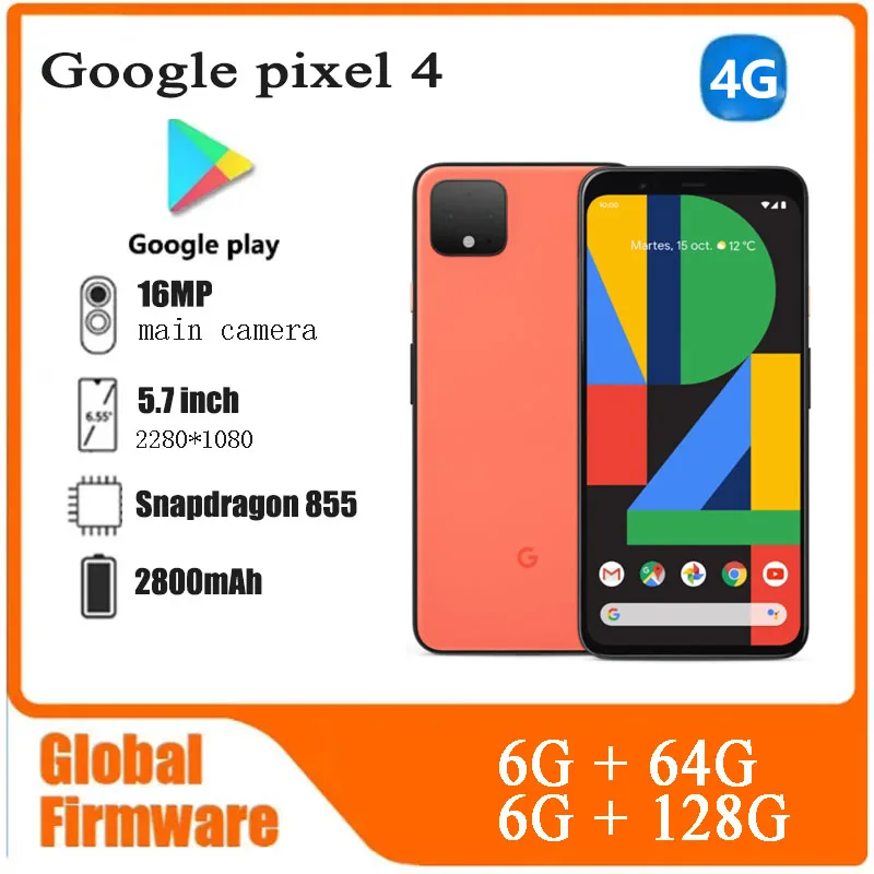 Оригинальный Мобильный Телефон Google Pixel, Экран 4G LTE 5,7 Дюйма, 6 ГБ ОЗУ, 64 ГБ/128 ГБ, Восьмиядерный Процессор