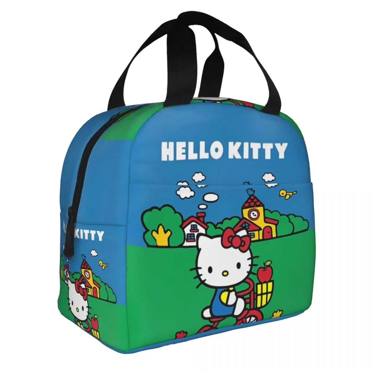 Cartoon Cute Hello Kitty Insulated Lunch Bags Thermal Bag Reusable HelloKitty High Capacity Tote Lunch Box Food Bag Outdoor