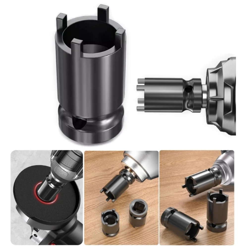 Four Claw Angle Grinder Socket Tool Built for 100mm Angle Grinders and 1/2 Inch (12mm) Square Head Electric Wrench Applications