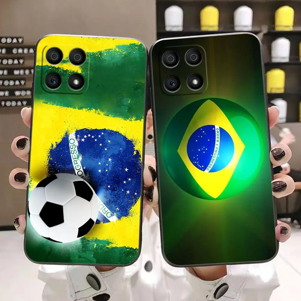 Funda Case For Huawei Honor X40 X30 X20 X10 X9 X9A X8 X7 5G V40 V30 V20 V10 V9 Magic 4 5 Pro Case National Flag Of Brazil Soccer