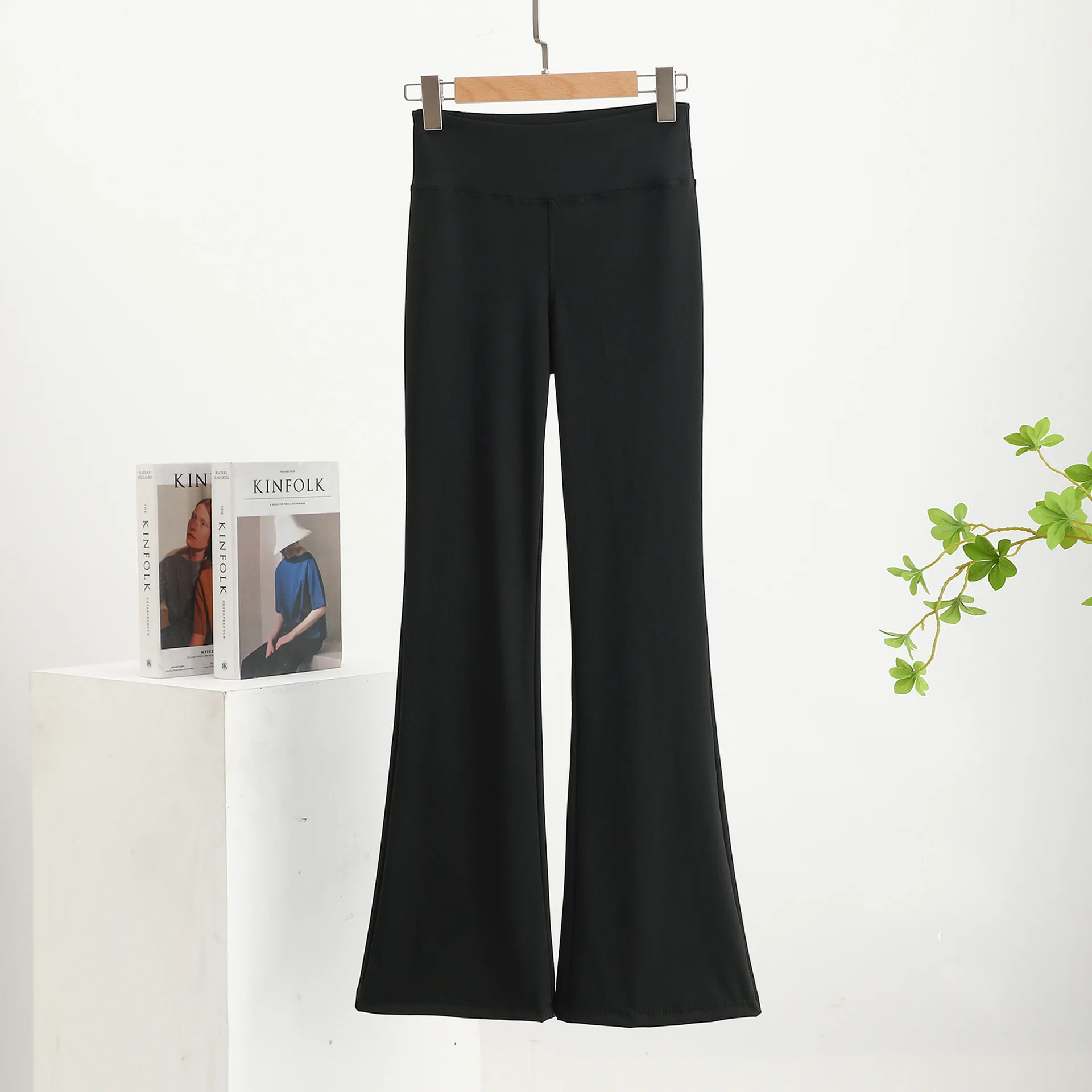 Shark Pants for Women: Tummy Control  Hip-Lifting, High-Waisted Autumn Lightweight Breathable Yoga Flared Pants as Base Layer
