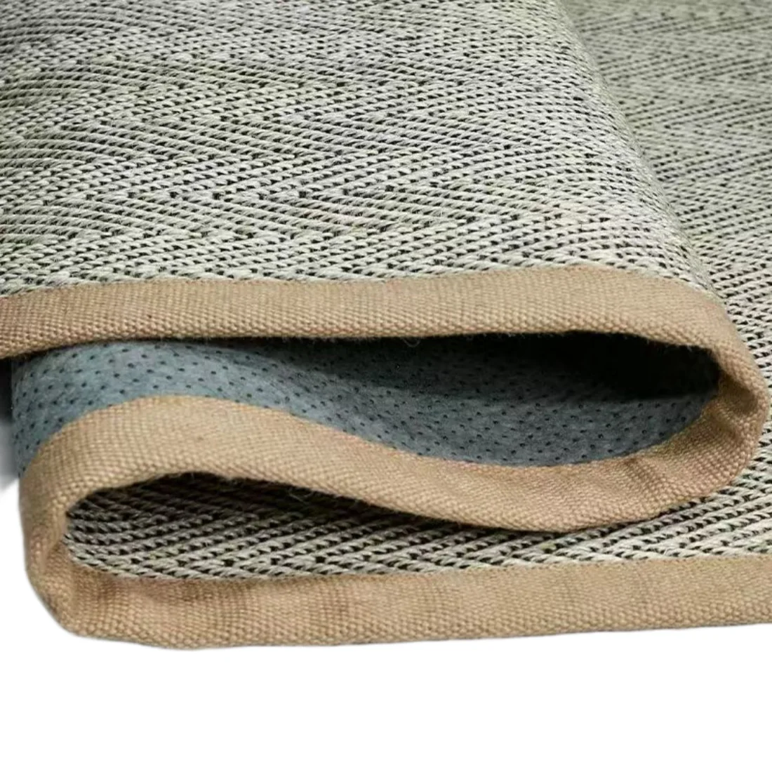 

Japanese Style Natural Sisal Carpet Entrance Mat Fully Covered Gray Linen Mat for Living Room Bedroom 4m Machine Made Latex