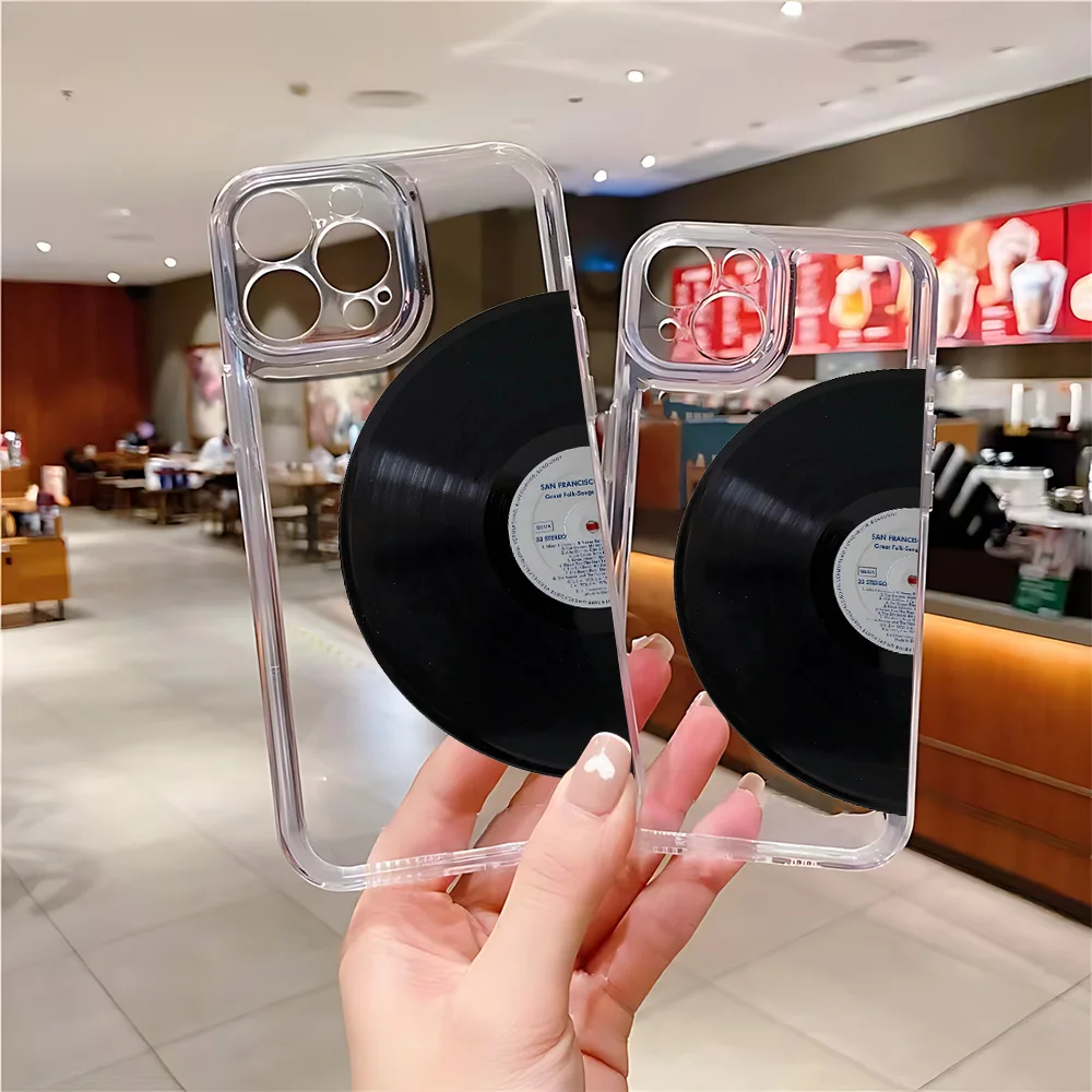 Виниловый силиконовый чехол для телефона с принтом пластинок для IPhone 17 16 15 14 13 12 11 Pro Xs Max Air Mini 7 8 6 6s Plus SE 2020 2022 Cover