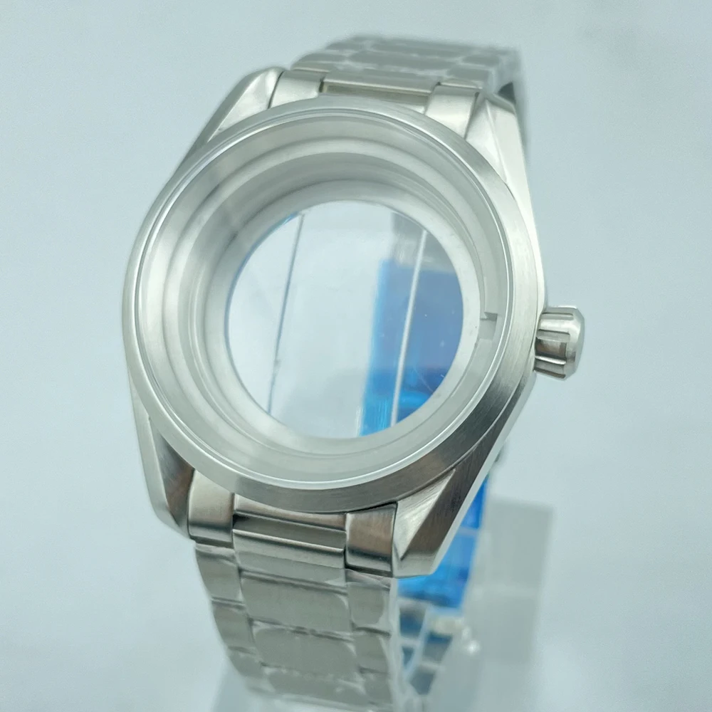 

HQ 10ATM WR 41MM Stainless Steel Watch Case Rail Style for NH35A Mov't Double Domed Sapphire Crystal Brushed Finish