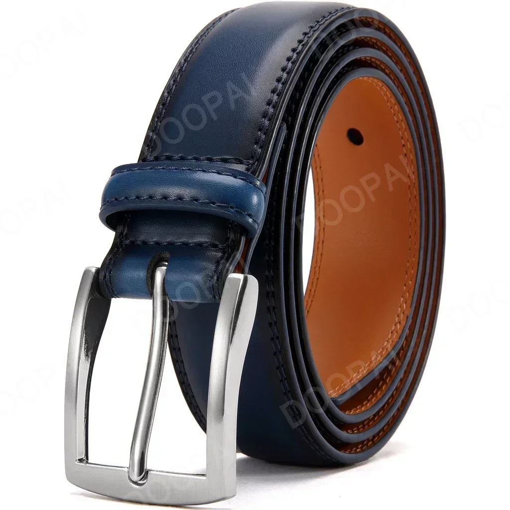 Männer Gürtel Hohe Qualität Echtes Leder LANGE Große Pin Schnalle Metall Automatische Schnalle Männlich Gürtel Strap Männlich