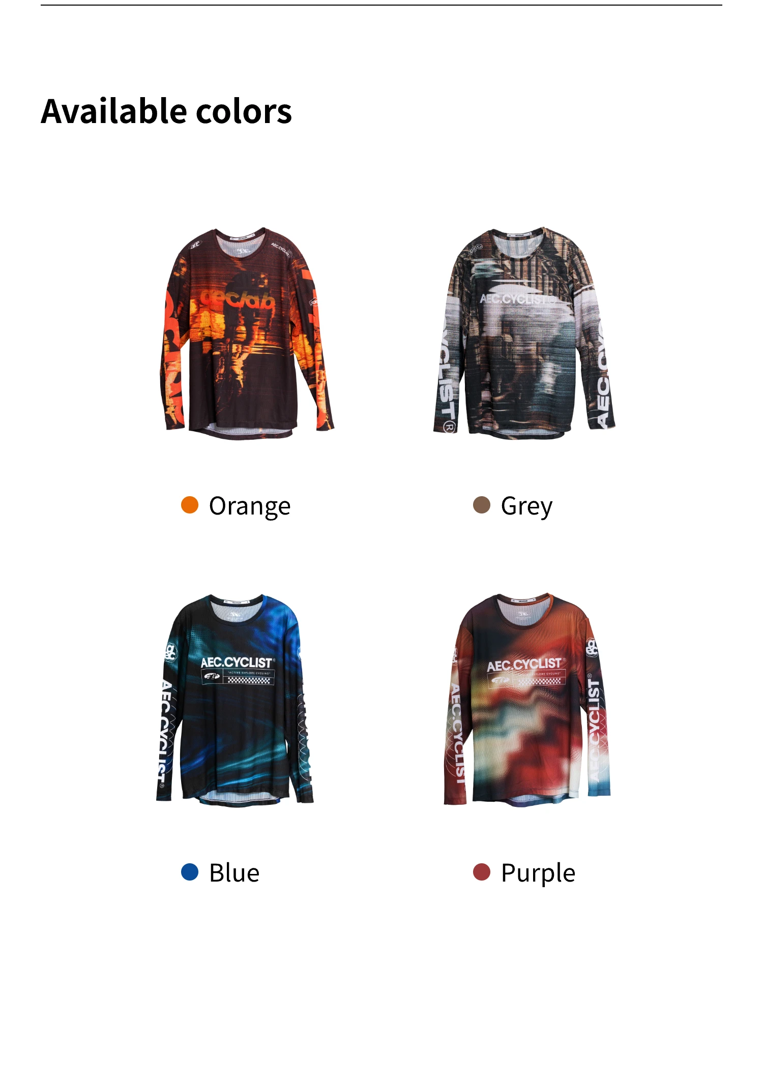 AEC.CYCLIST Sport-Radtrikots für Herren und Damen, langärmelig, übergroße T-Shirts, schnell trocknend, Outdoor-Lauf-Sport-Tops, 3XL – Detail 5