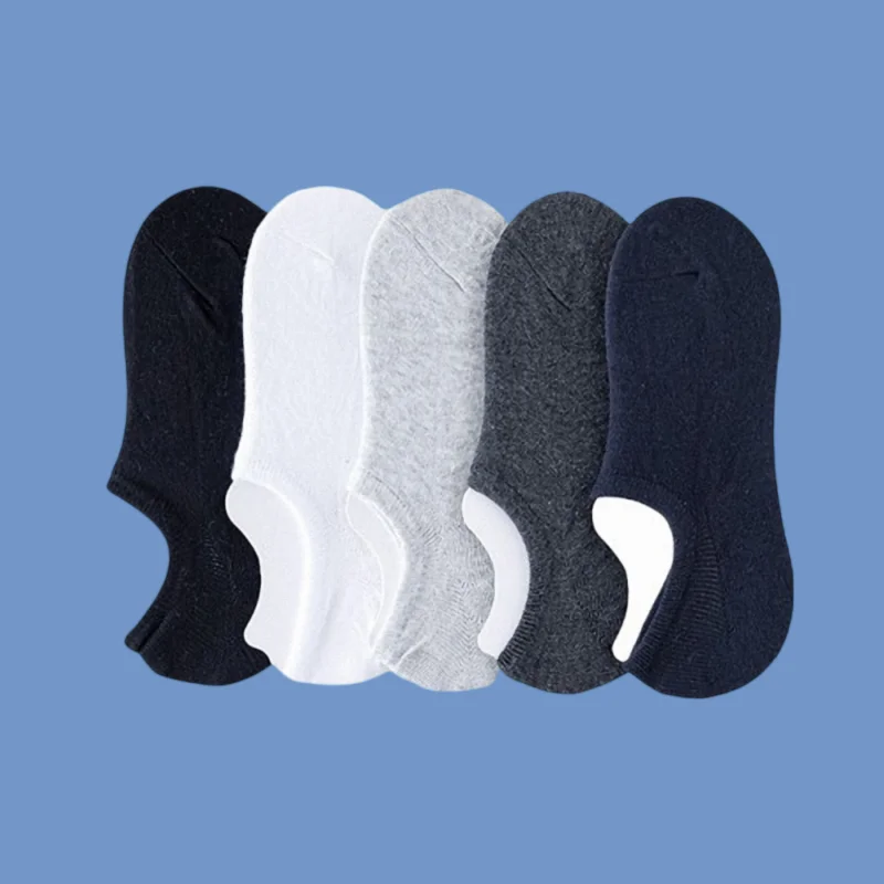 5/10 Pairs New Non-slip And Anti-falling Men's Sports Casual Socks Cotton Summer Thin Low-cut Shallow Invisible Socks