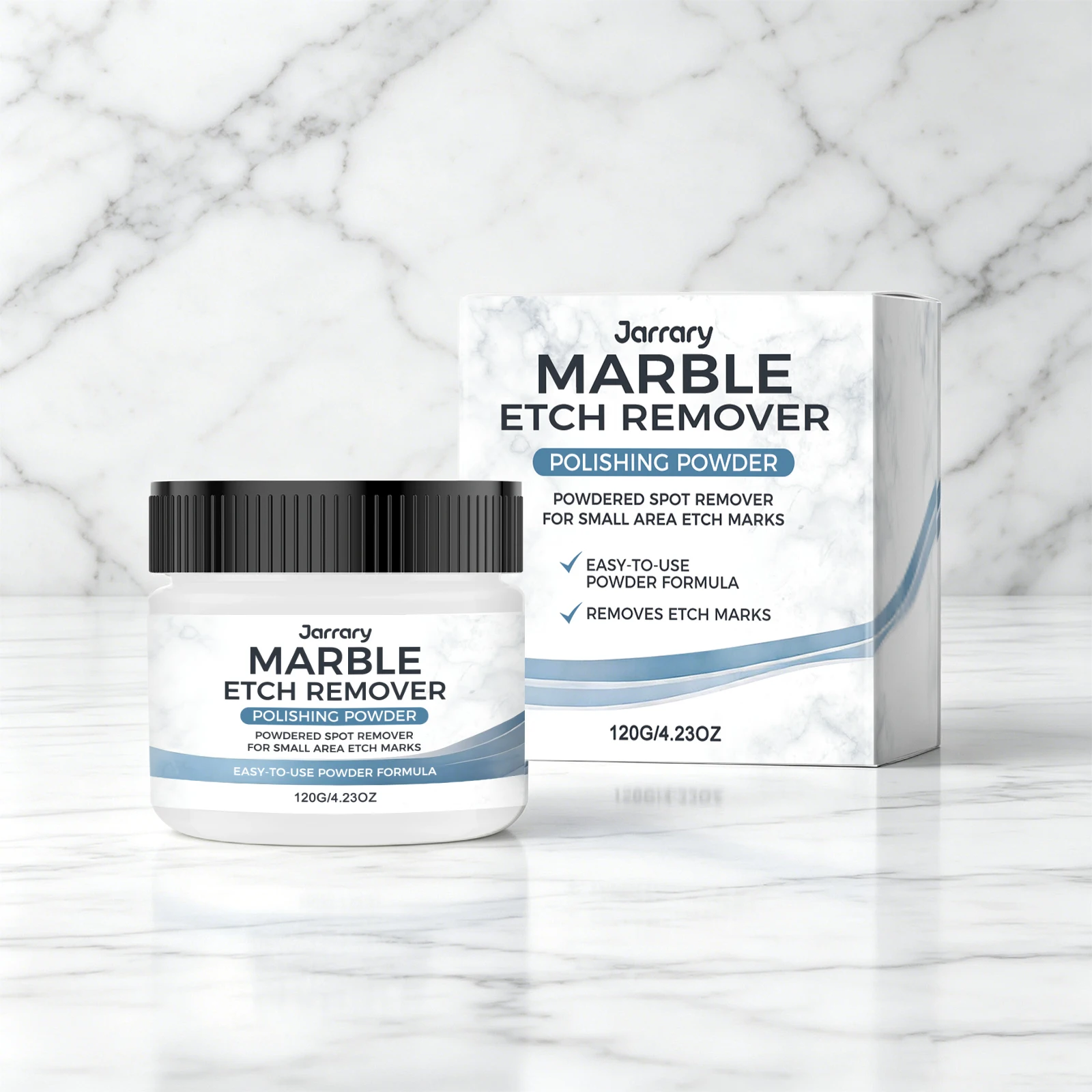 Marble Polishing Powder Etch Mark Removes Scratches Stains and Dullness Restores Shine for Stone Countertops Floors and Surfaces