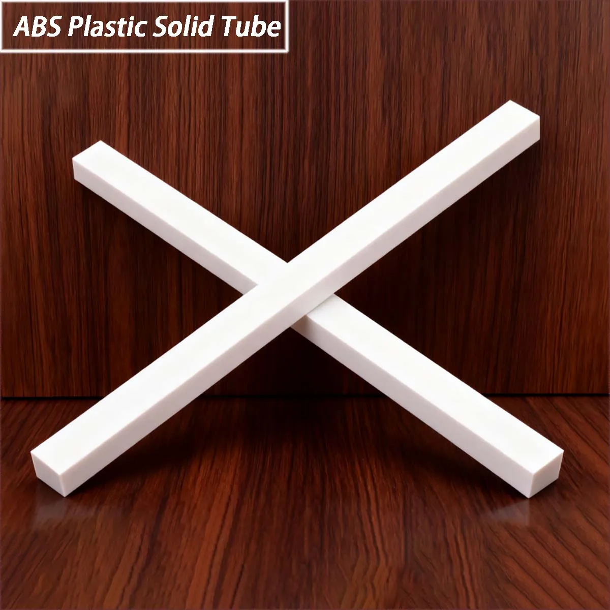 10pcs White Square ABS Plastic Solid Tube- 1*1mm-10*10mm DIY Model Part Accessories Length