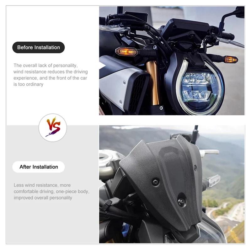 

M0t-rMotorcycle Accessories Front Mini Windshield Fairing Windscreen for Honda CB650R CB 650R CB 650 R