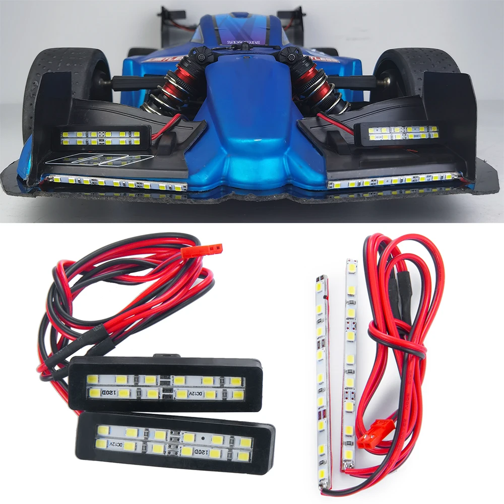 YEAHRUN LED Front Rear Light Headlight Taillight Set For 1/7 Limitless F1 RC Crawler Car Upgrade Parts