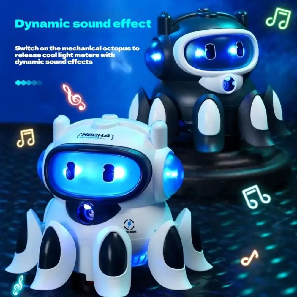 Cor luz universal polvo boneca balanço movimento automático evitar obstáculos música polvo brinquedo iluminação legal máquinas elétricas