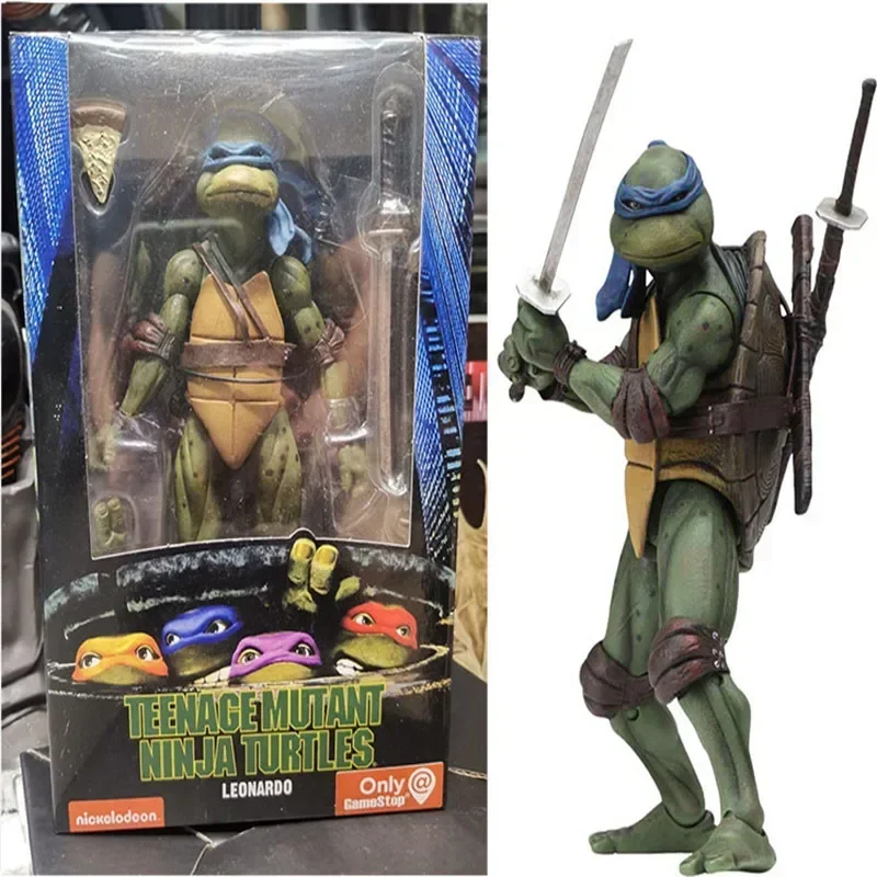 النينجا السلاحف أنيمي الشكل Neca 1990 فيلم طبعة محدودة نسخة نموذج بولي كلوريد الفينيل تمثال غرفة الديكور جمع هدايا عيد الميلاد