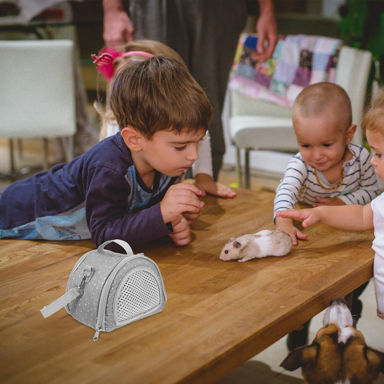 

Breathable Hamster Outdoor Carrier Bag Lightweight Pet Transport Pouch for Small Animals Comfortable Travel Sling for Rat Sugar