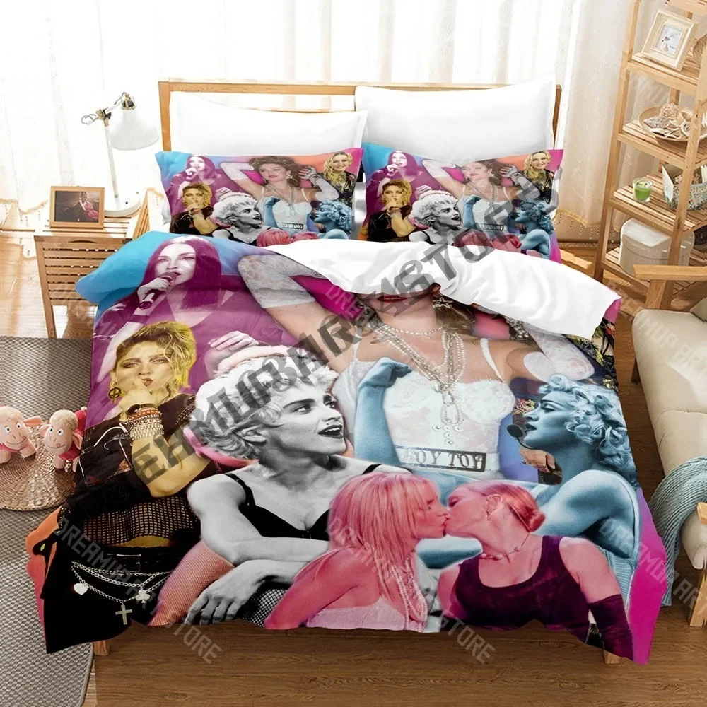 3D Print Madonna Bedding Set Single Twin Full Queen King Size Bed Set Adult Kid Bedroom Duvetcover Sets Game Anime Bed Sheet Set