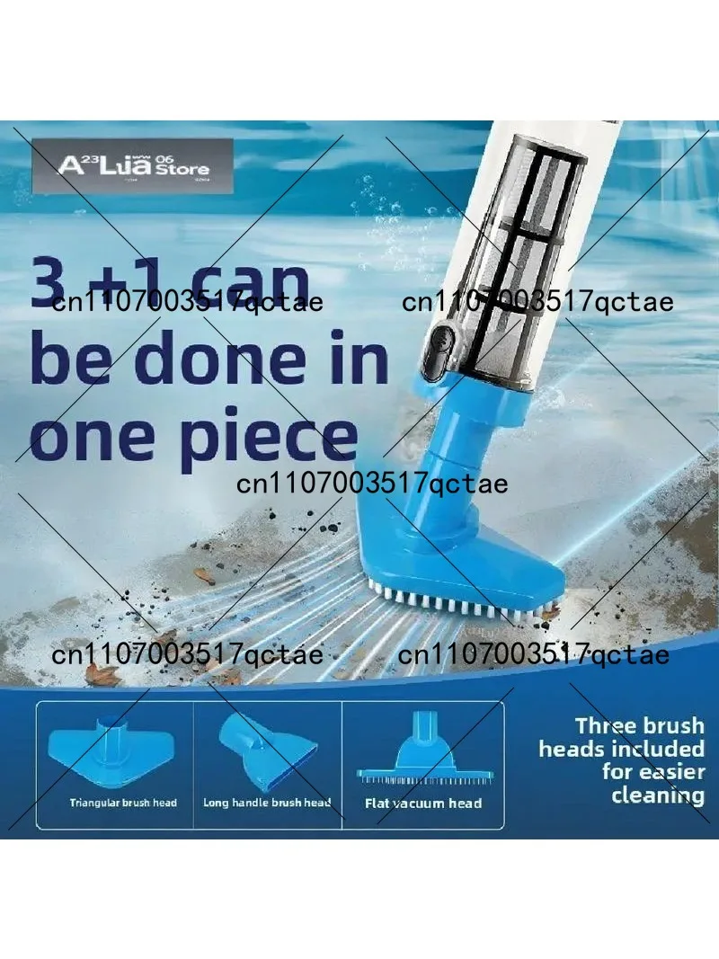 Handheld Pool Vacuum Cleaner Robotic Filter with Underwater Bottom Suction for Fish Pond Turtle Tank