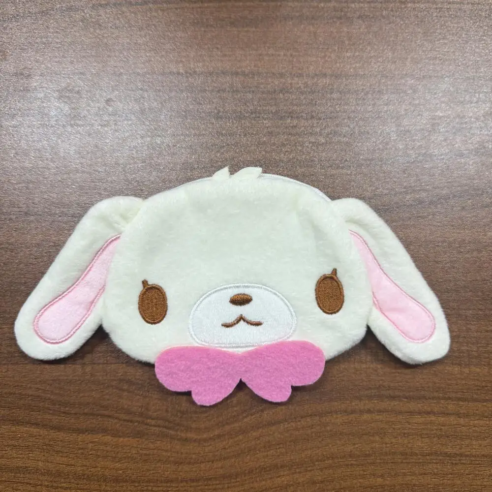 Kawaii Sugarbunnies المرأة أفخم سستة أحمر الشفاه الحقيبة حقيبة مستحضرات تجميل Shirousa Kurousa الكرتون المخملية سماعة حقيبة محفظة نسائية للعملات المعدنية هدية