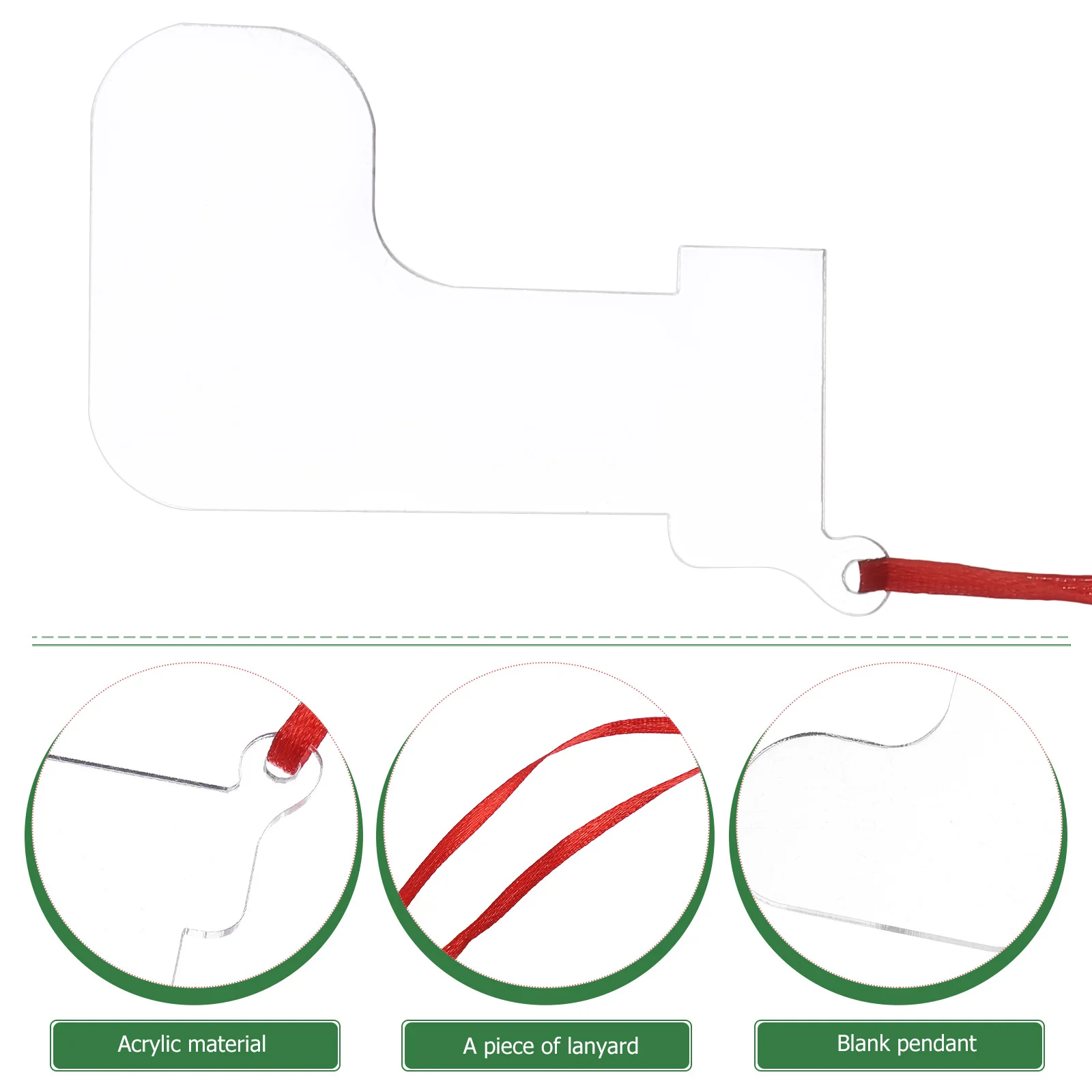 

10Pcs DIY Photo Hangings Clear Acrylic Pendants for Christmas Tree Ornament Xmas Hanging Decor Sublimation Blank Craft