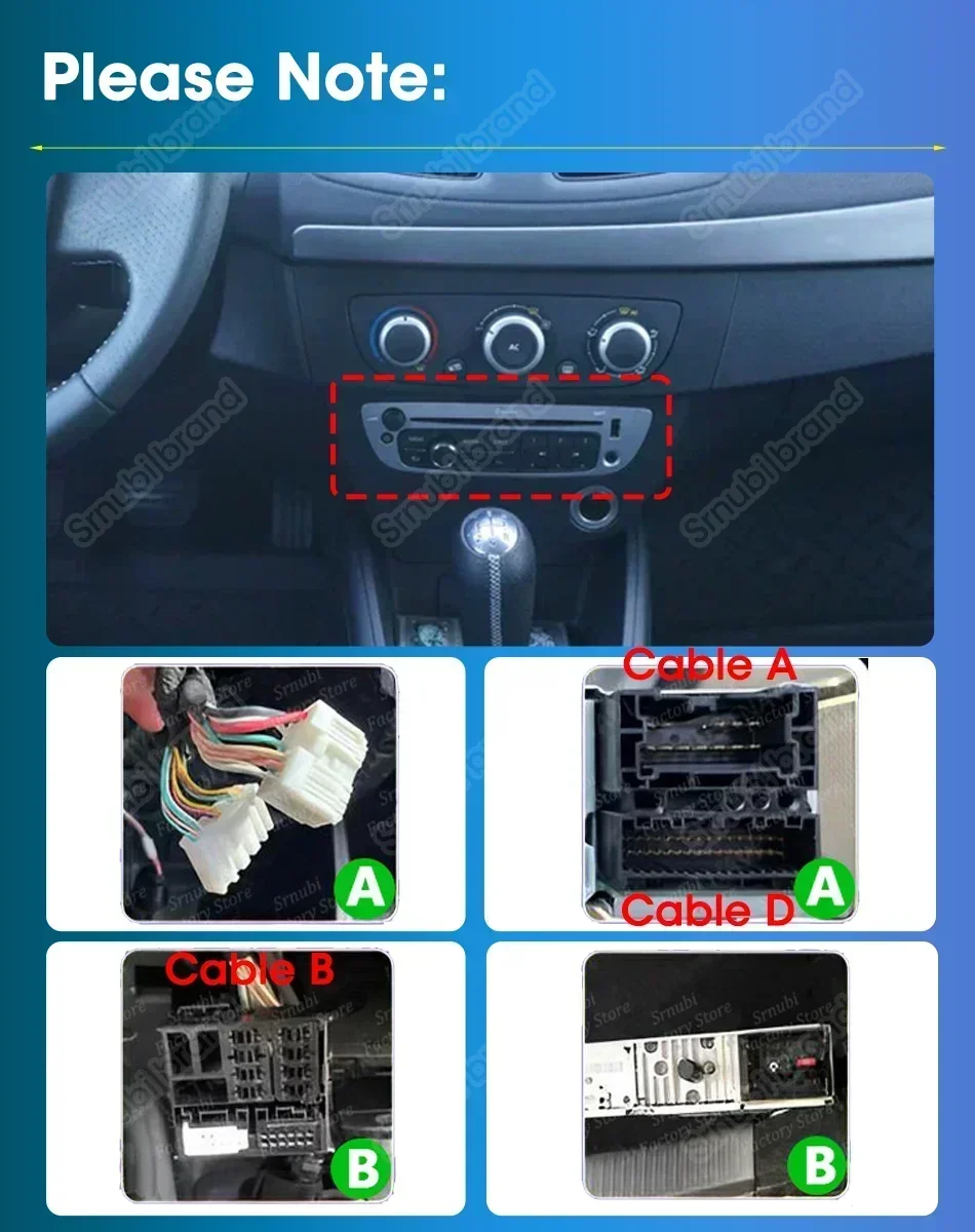 Srnubi Autoradio Für Renault Megane 3 Fluence Samsung SM3 2008-2014 Multimedia Player Carplay Android Auto Autoradio Navigatore – Detail 3