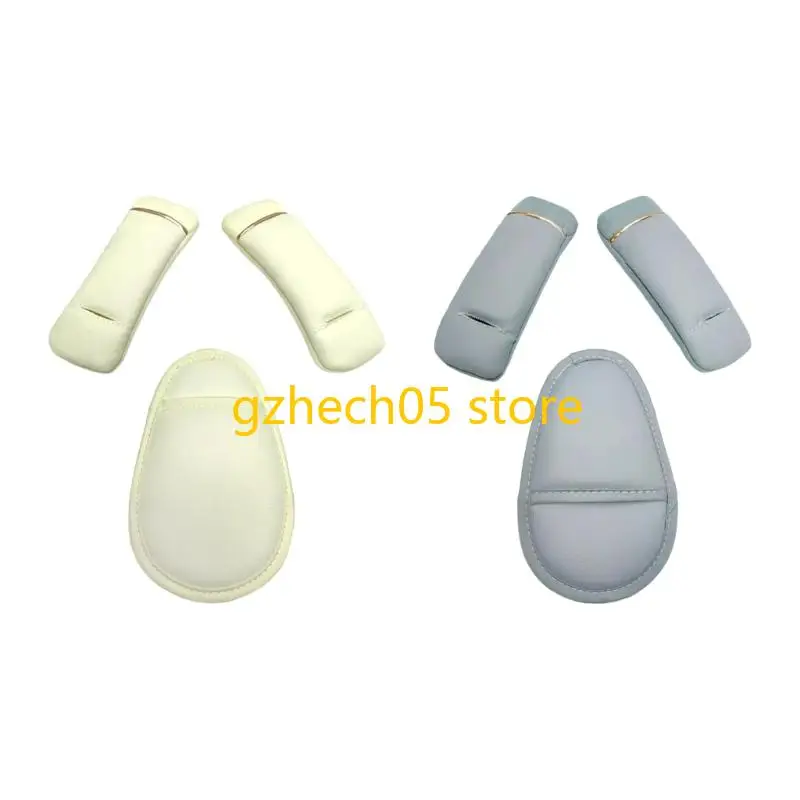 

D55E 3 Piece Set Soft Protective Padding For Car Strollers Shoulder Cushion Safety Harness Cover With Front Groin Guard