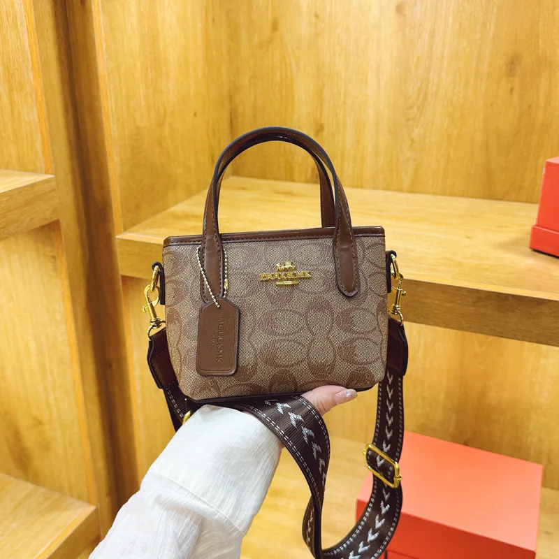 Mini small bag Classic presbyopia tote bag Fashion underarm handbag Vegetable basket One shoulder oblique span bag
