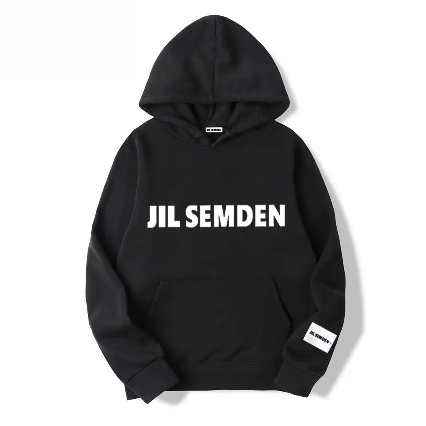 

Men's hooded sweatshirt JIL brand men's hoodie minimalist letter printed element casual sports top