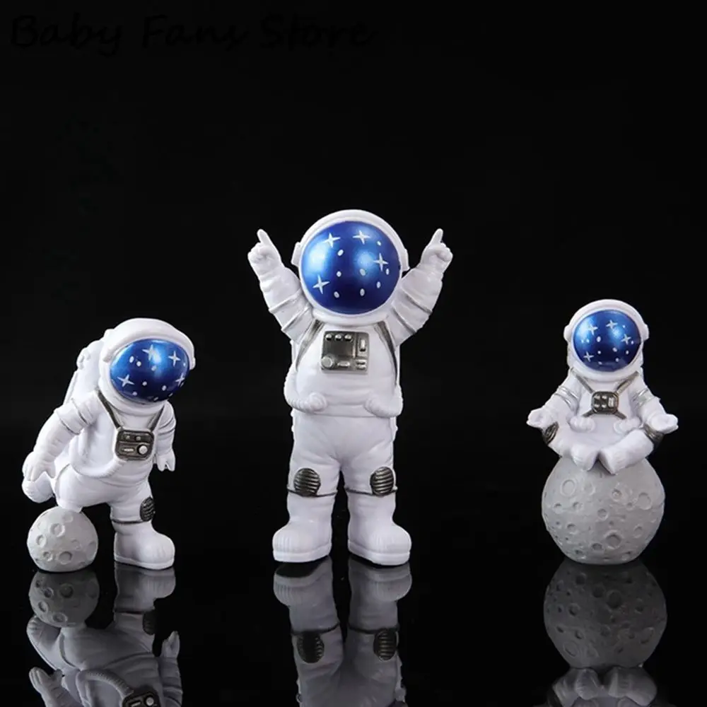 Nordic 1pc Moon Miniatures Desktop Home Decoration Astronaut Figure Astronaut Model Spaceman Sculpture Educational Toys