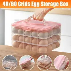 40/60 Grids Handig Ei Voedsel Opbergdoos Keuken Koelkast Anti-Collision Lade Container Accessoires Levert Gevallen