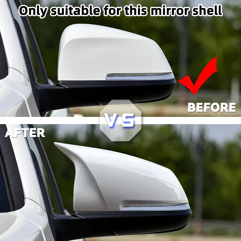 For BMW 1 2 3 4 Series F20 F30 F31 F32 F34 F36 E84 2014 -2018  1Pair Side Rearview Wing Mirror Cover Caps ABS New white model