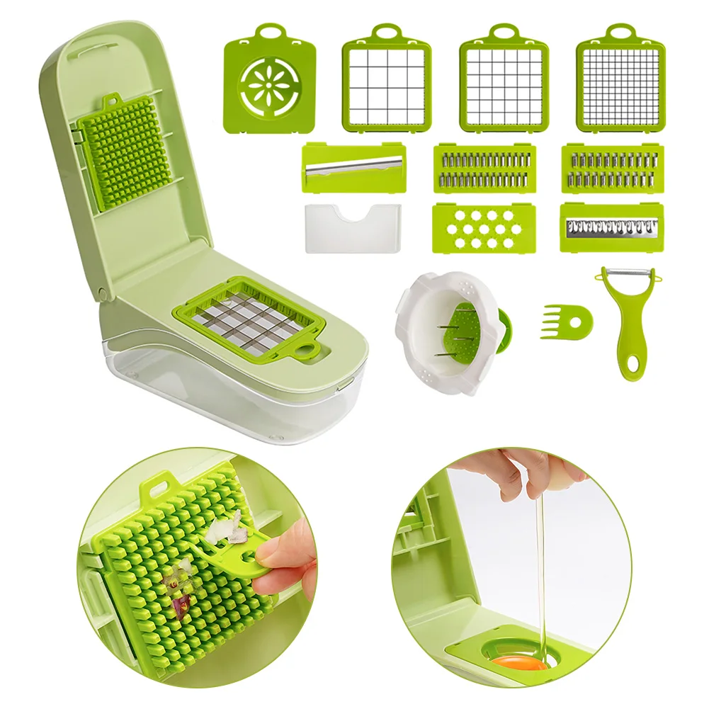 7/17pcs Vegetable Chopper Handle Food Grate Food Chopper Vegetable Slicer Dicer Cut Kitchen Item Cocina Vegetable Slicer