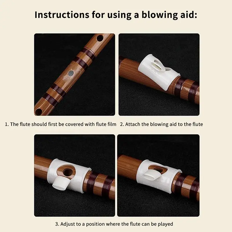 New Bamboo Flute Blowing Aid Flute Easy To Blow Blower Mouthpiece Whistle Professional Musical Instrument Accessories DurableAcc