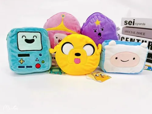 Imagen 2 del producto Lindo tiempo de aventura Finn Jake BMO Princess Bubblegum niños, monedero de felpa, carteras pequeñas para mujeres, nuevo