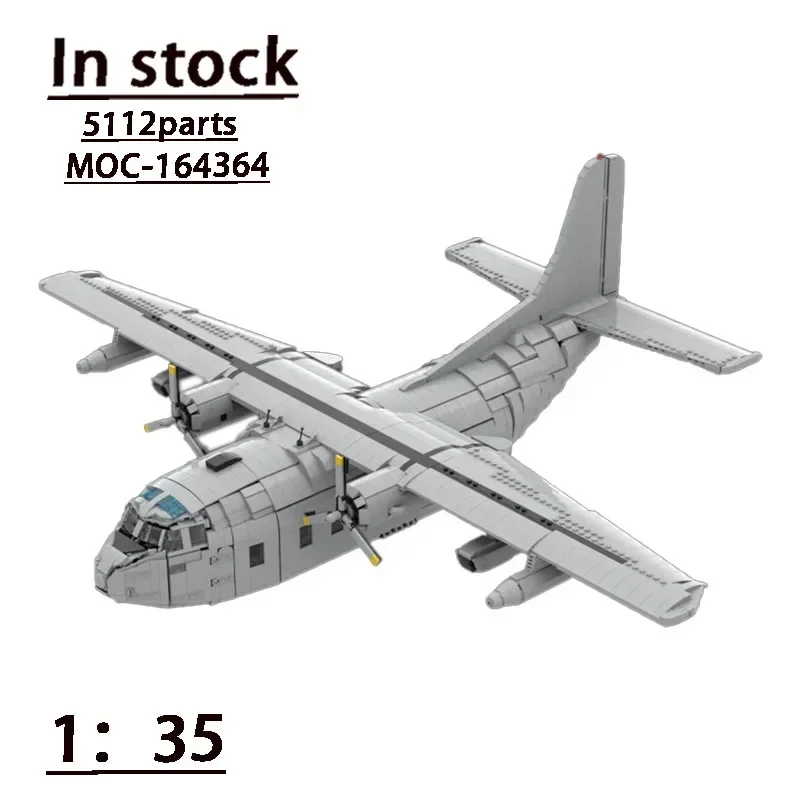 MOC-164364 Air Fighter Fairchild C-123K / 1:35 Scale Assembly Stitching Building Block Model 5112 Parts Kids Birthday Toy Gift