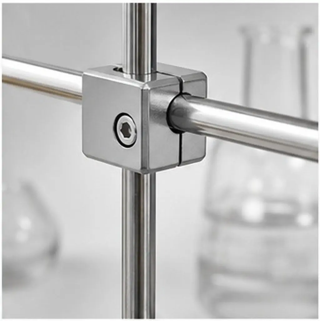 Stainless Steel Square Cross Clamp Holder for Lab Stand Heavy Duty Stable Construction Polished Finish Safe Reliable Lab