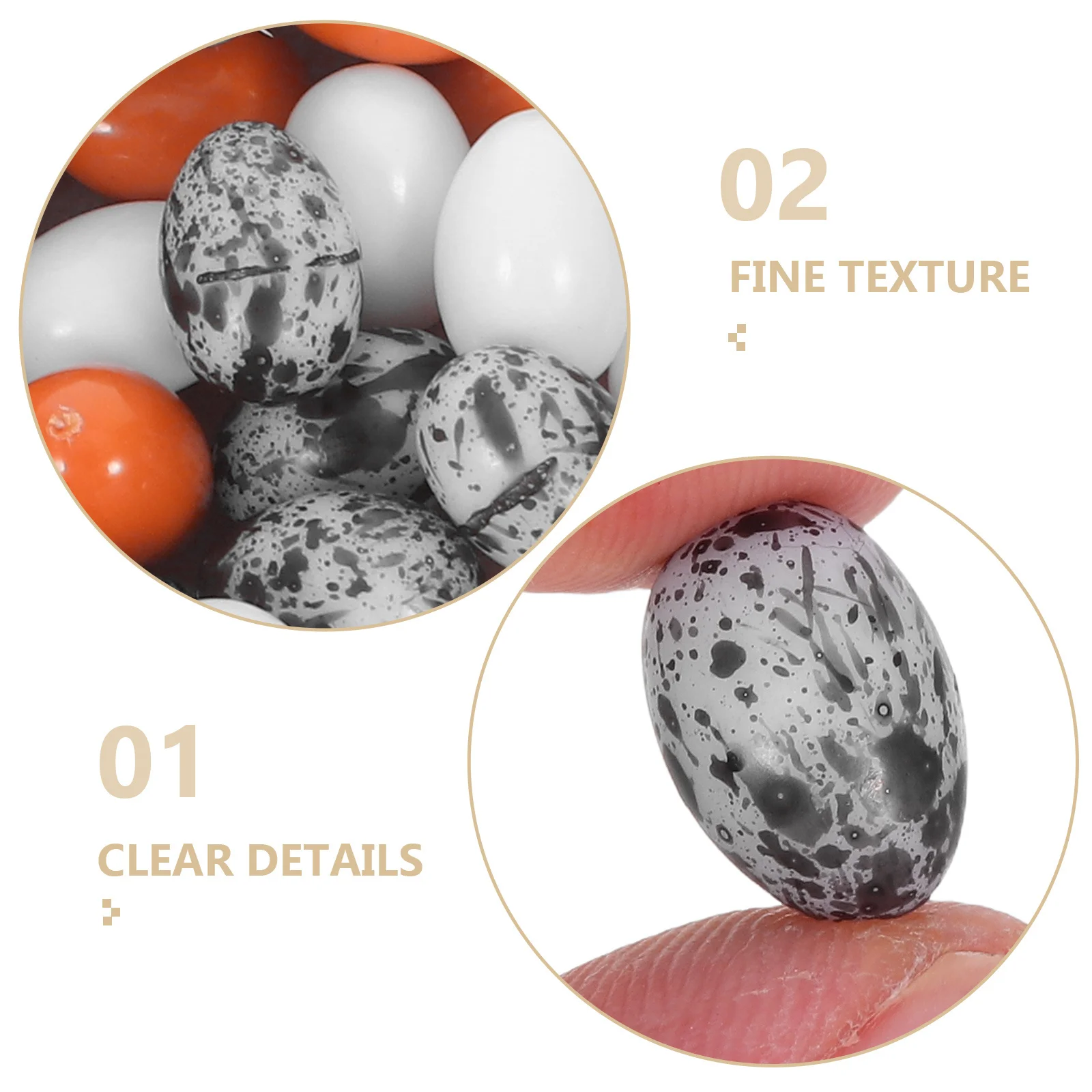 36 pçs ovos em miniatura realistas plástico durável cores brilhantes diy decoração cena em miniatura ornamentos micro paisagem ornamento