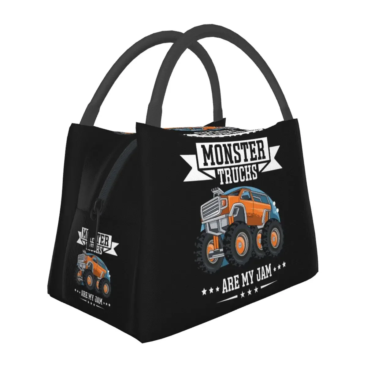 

Monster Trucks Are My Jam Lunch Bags Insulated Bento Box Waterproof Lunch Tote Picnic Bags Thermal Bag for Woman Student Work