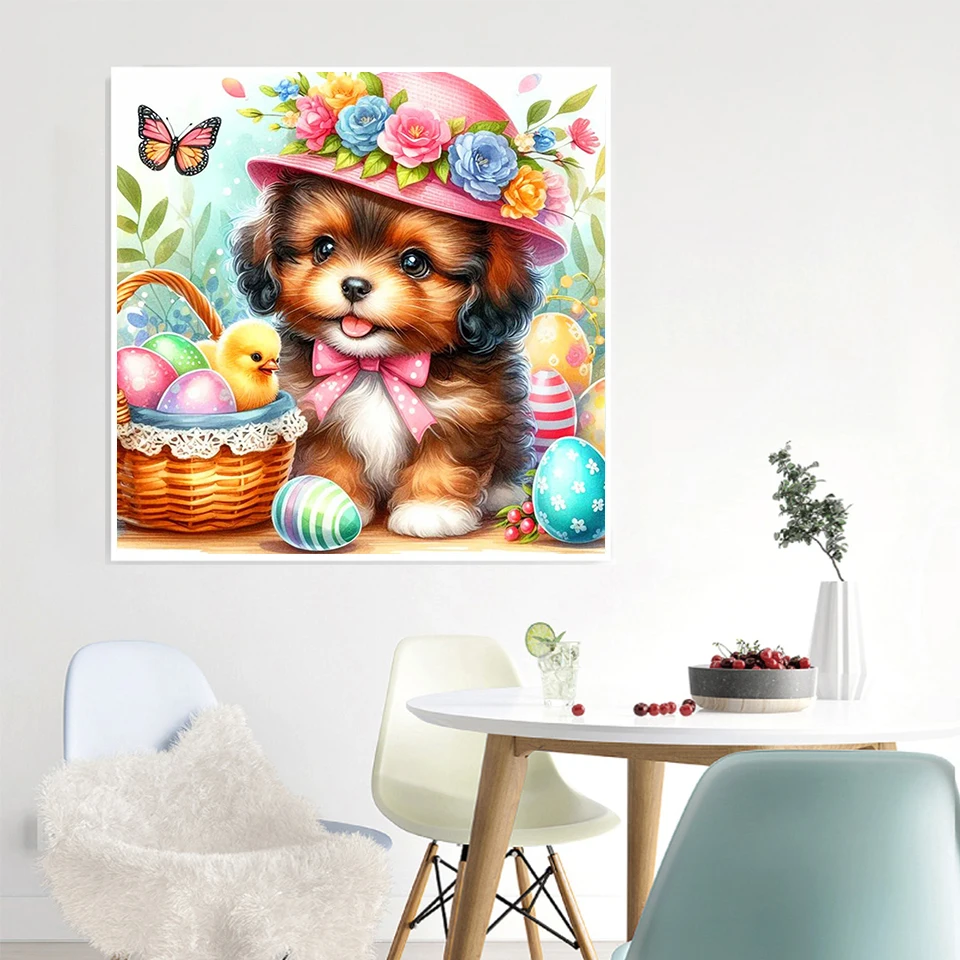 AZQSD Pittura Diamante 5d Cane Animale Mosaico Punto Croce Kit 30x30 cm Immagine Di Strass Ricamo Vendita Regalo Fatto A Mano