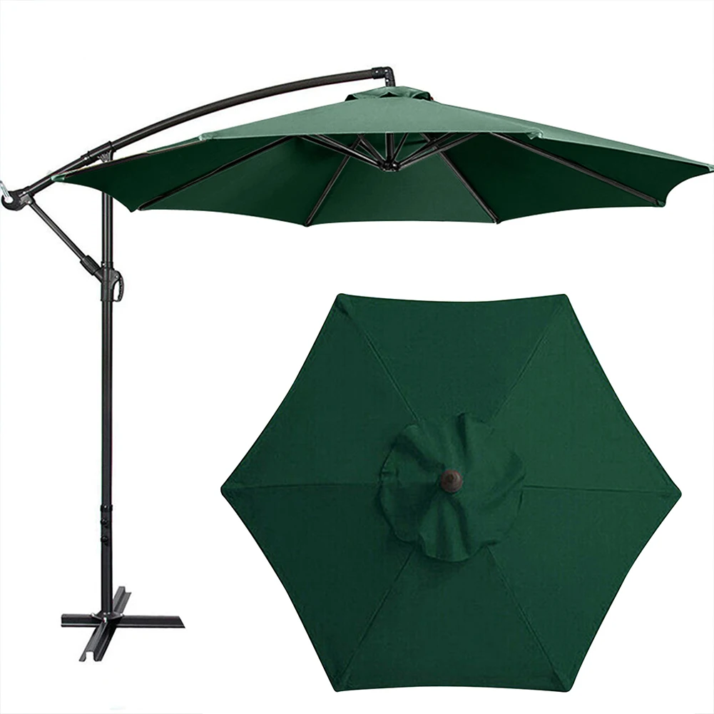 6 Bones Umbrella Replacement Canopy Without Stand 2m Parasol Umbrella Surface Waterproof UV Protection for Outdoor Beach Garden